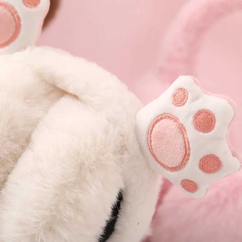 Cute cat paw foldable earmuffs 3D thickened warm winter unisex funny ear coversXJ251205 - view 7