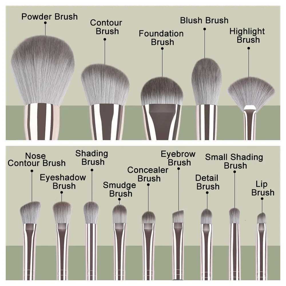 14pcs Makeup brush set Soft and fluffy makeup tools Cosmetics full set eye shadow brush powder blusher brush beauty makeup brushT251205