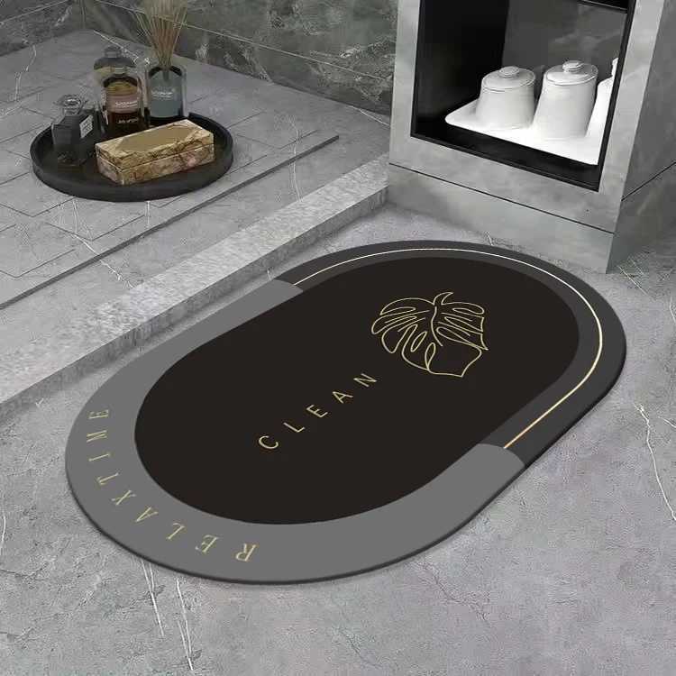 Kitchen floor mat non-slip oil-absorbing scrubbable leave-in foot pad dirt-resistant absorbent pad 2025 new diatom mud H251205