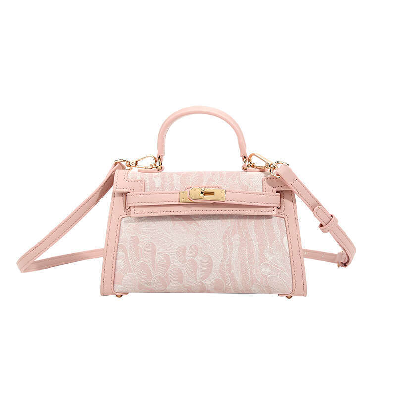 Pink Embroidered Open Bag 2025 Spring New Fashion High-end Handbag Wholesale dh4445035JY
