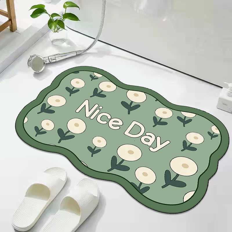 Toilet floor mat toilet door floor mat diatom mud bathroom non-slip mat quick-drying and dirt-resistant absorbent mat H251205