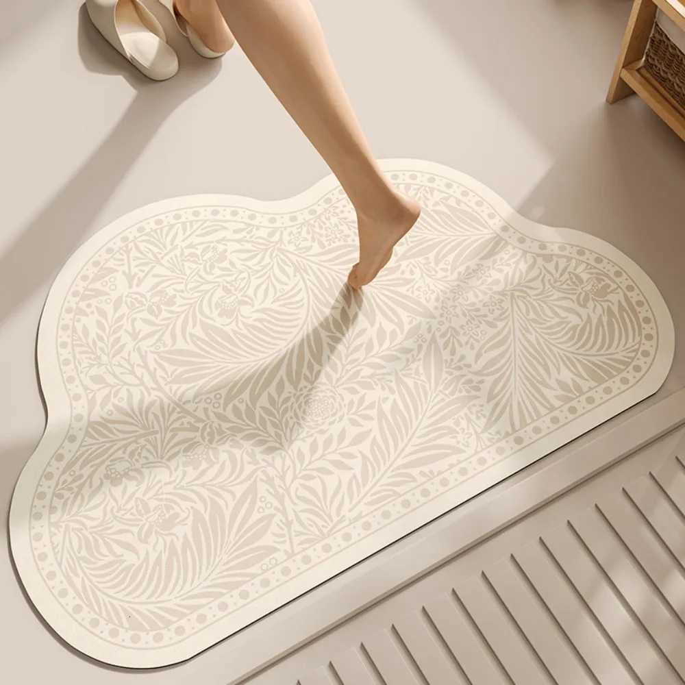 VIKAMA American Retro Floral Floor Mats Bathroom Entrance Water Absorbent Non Slip Foot Mats Home Decorative Carpet H251205