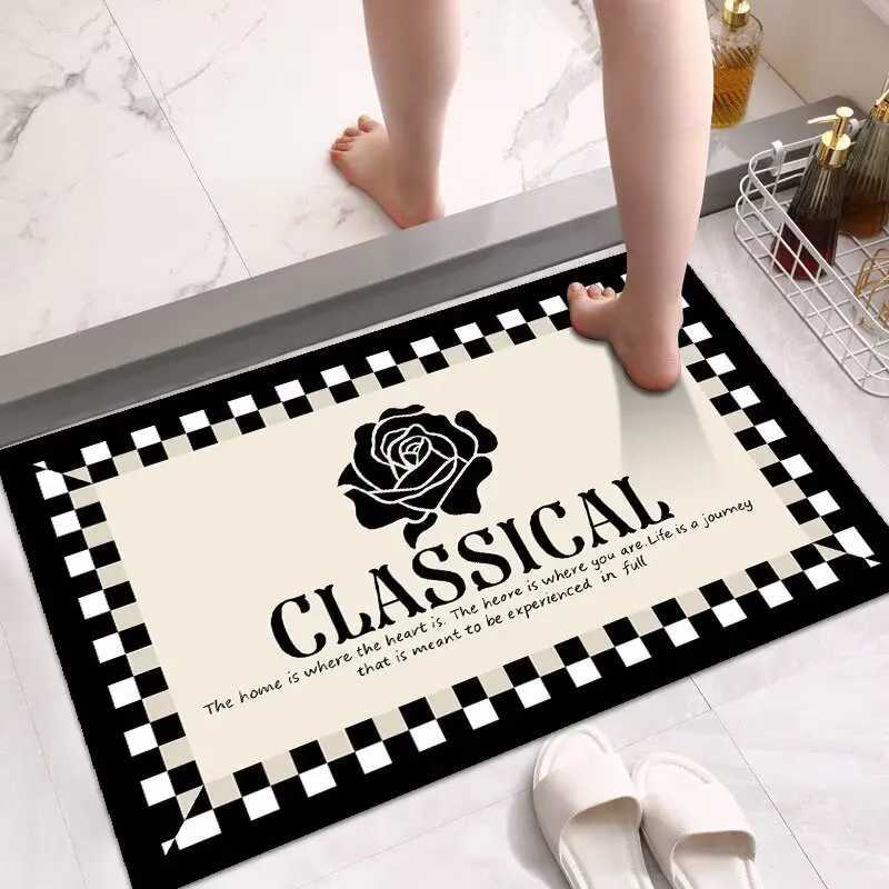 Bathroom floor mat diatom mud absorbent mat toilet door non-slip foot mat toilet toilet quick-drying carpet H251205