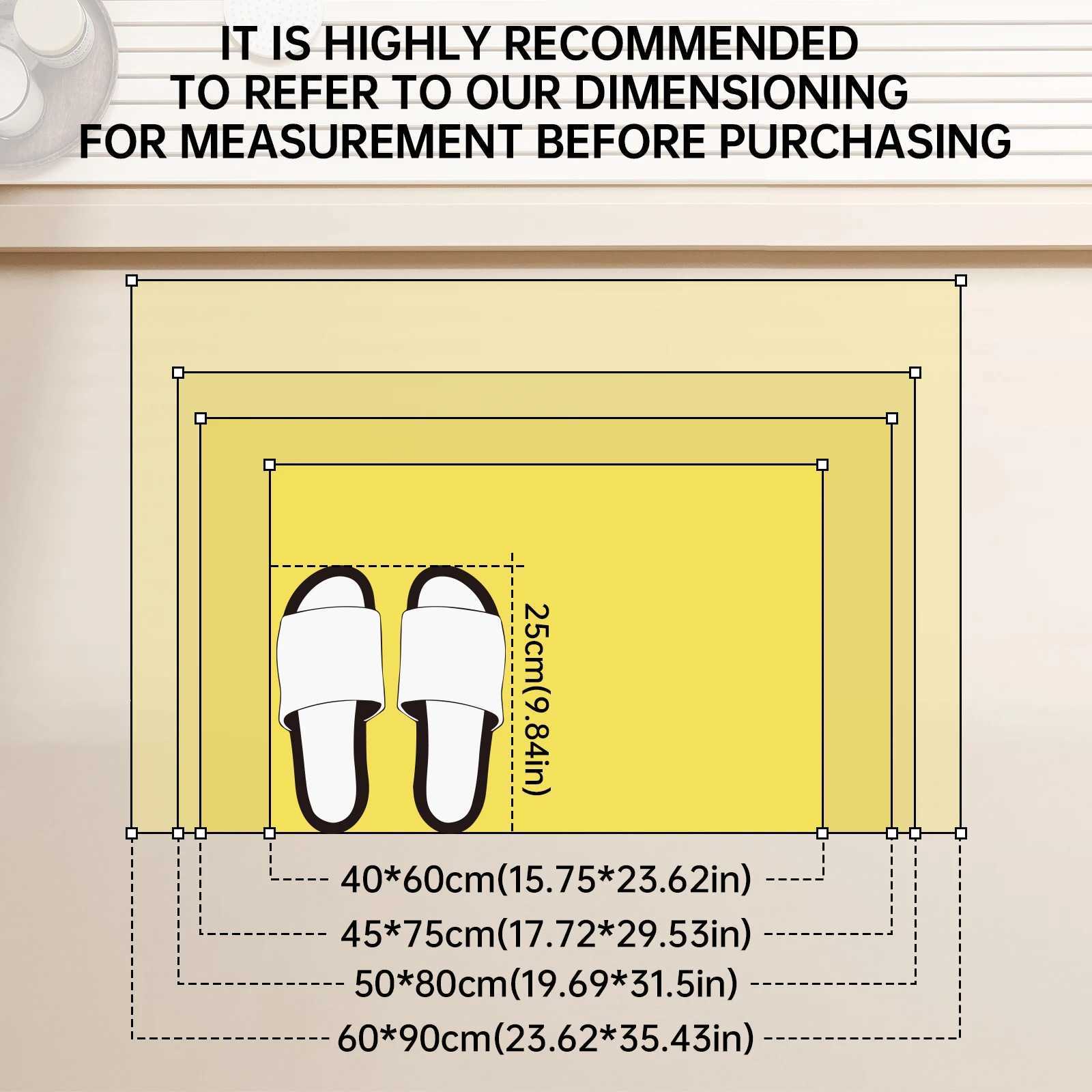 Rubber material super anti-slip bathroom mat quick-absorbing and quick-drying floor mat simple brown flower printed door mat H251205