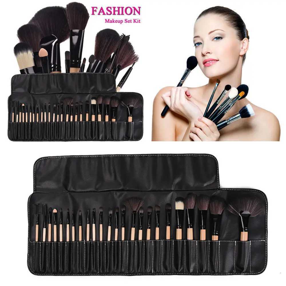 32 PCS Pincel de Maquiagem Make Up Brushes Profissional of Makeup Brush set Black Leather BagT251205