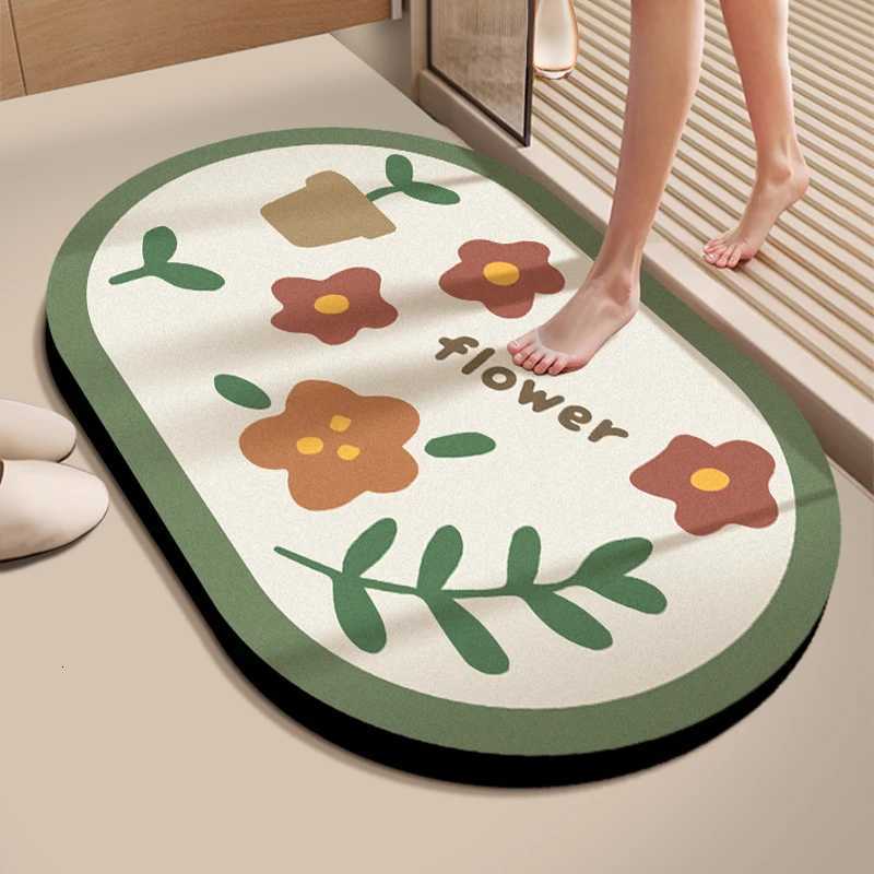 VIKAMA Water-absorbent Non-slip Diatomaceous Earth Floor Mats Feet Mats Bathroom Toilet and Bathroom Doorway Applicable H251205