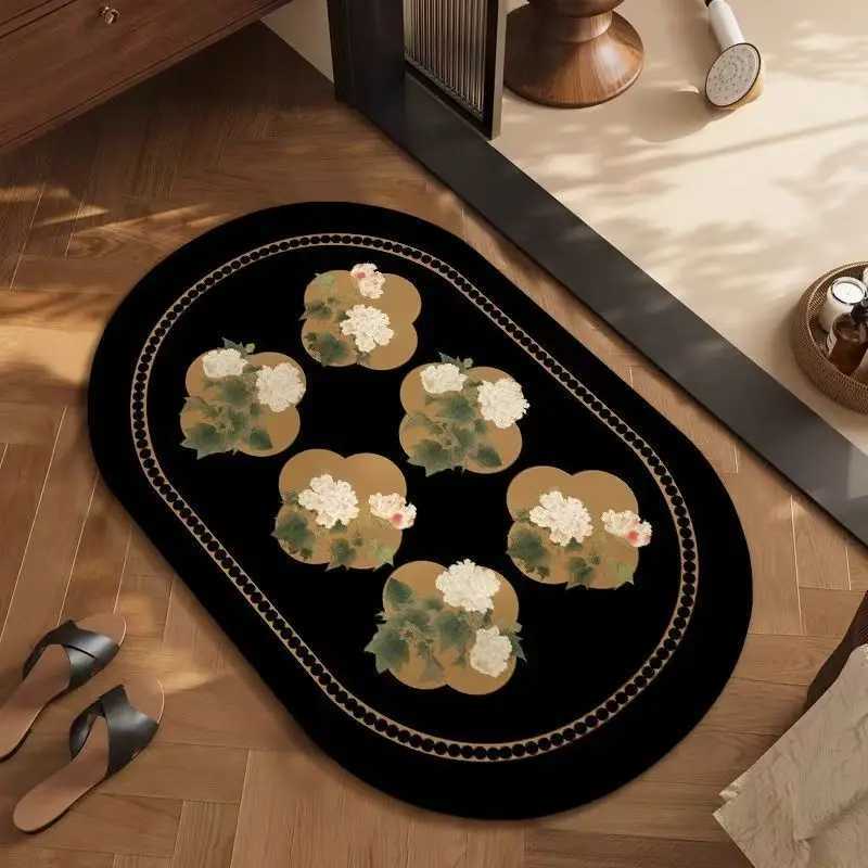 Bathroom absorbent diatom mud toilet non-slip doormat toilet floor mat toilet H251205