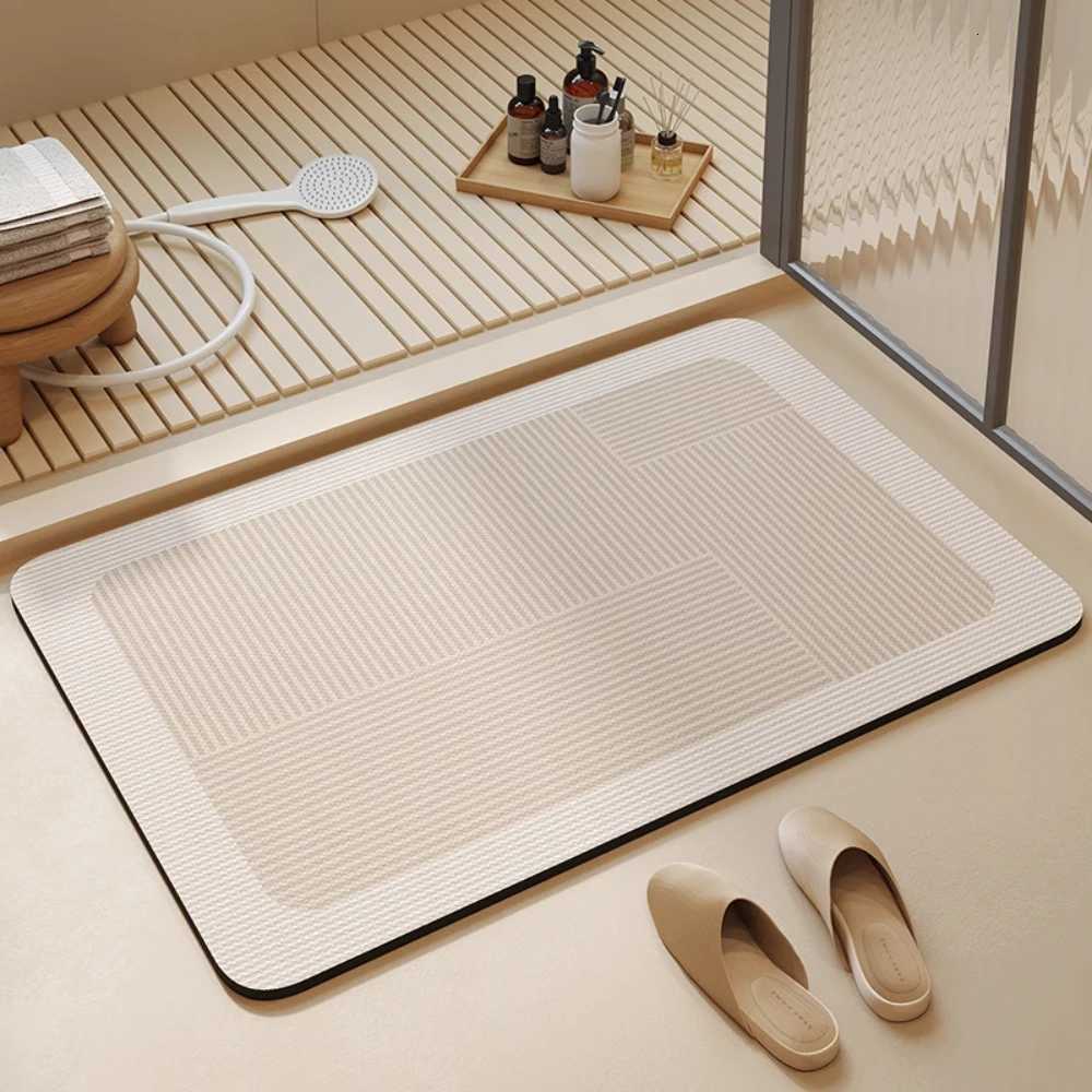 VIKAMA Diatom mud bathroom door mat bath blanket high quty super absorbent bathroom door mat anti-skid durable easy to clean H251205
