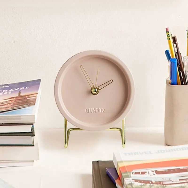 Quartz Desktop Clock Ornaments Fashion Household Use Home Decoration Mute Nordic Table Alarm Desk Tabletop Bedside Clocks Decor M251205 - view 4