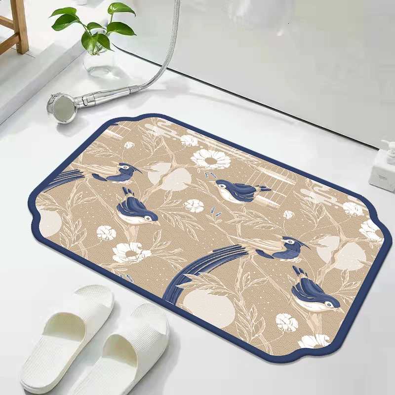 Diatom mud floor mat absorbent toilet bathroom quick drying non-slip foot mat toilet door carpet mat waterproof kitchen H251205