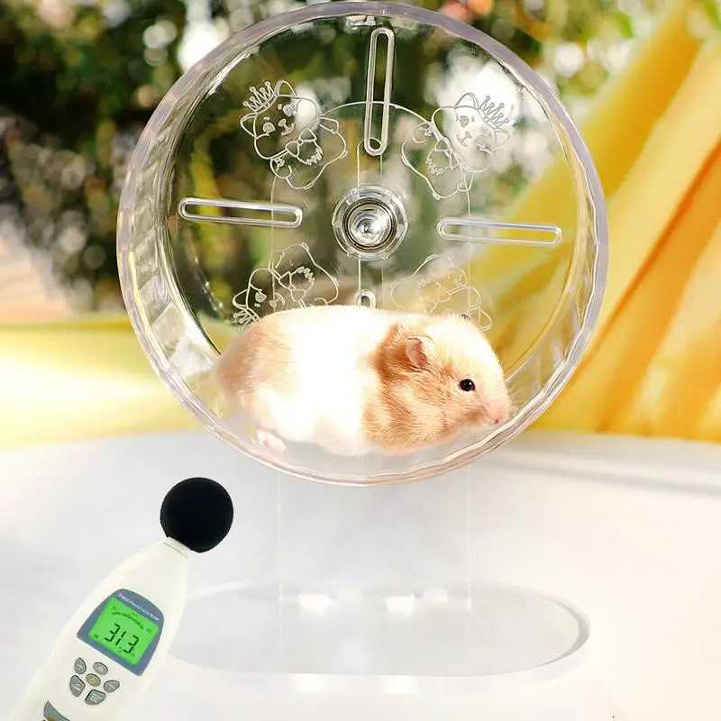 Silent Hamster Wheel Silent Running Transparent Wheel Spinner Gerbil Toys Height Adjustable Hamster Accessories Pet Supplies For M251205