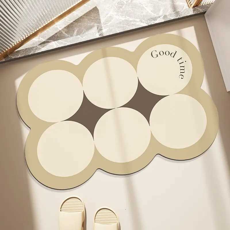 Floor mat diatomaceous earth fast drying anti fouling bathroom specific absorbent simple and fresh suitable for home use H251205