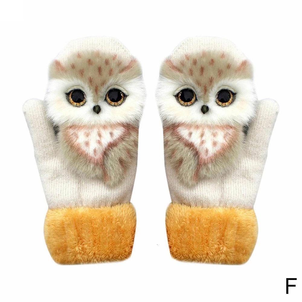 Funny Cute Cat Cartoon Winter Warm Childrens Gloves Plus Velvet Thickened Girls Adults Gloves Christmas Gifts Kids Knit Mittens 240913
