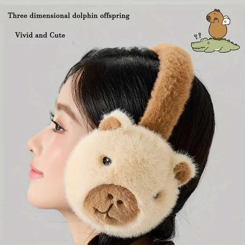 Cozy Capybara Plush Earmuffs for Women - Cute Cartoon Design Foldable Warm Ear Covers Perfect Winter AccessoryXJ251205 - view 4