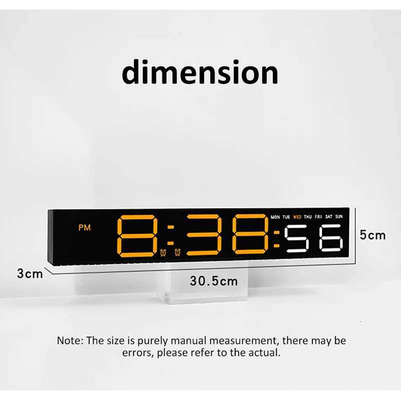 Digital Pickup LED Clocks Rechargeable Dual Alarm Table Clock with 3 Rhythm Modes RGB Lamp LED Strip Lights Pickup Alarm Clock M251205 - view 7