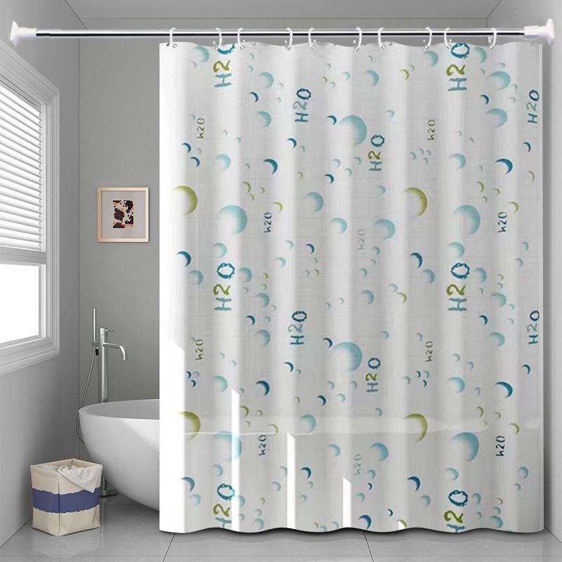 YL-37892 Bathroom Shower Curtain Waterproof and Mildew-proof Set, No Drill Required, Partition Curtain, Hanging Curtain, High-end Bathroom Curtain