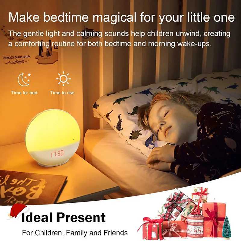 Smart Wake Up Light Alarm Clock Digital Desk Clock with Natural Sounds Bluetooth Speaker APP Control FM Radio Nightlight M251205 - view 7