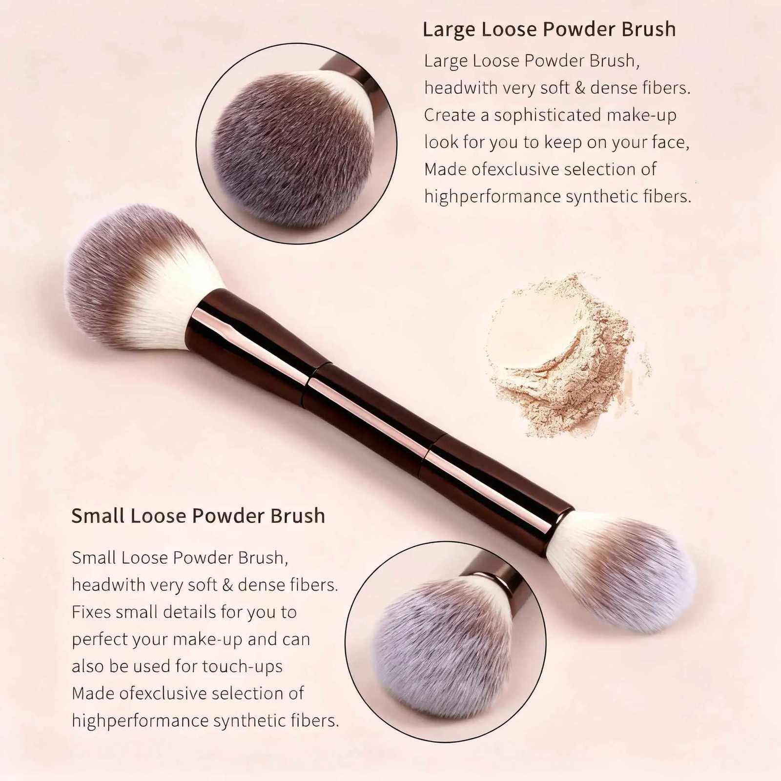 5 PCS Foundation Makeup Brush Set Double-ended Kabuki Mask Contour Brush for Liquid Powder Concealer Cream Cosmetics Blending MaT251205