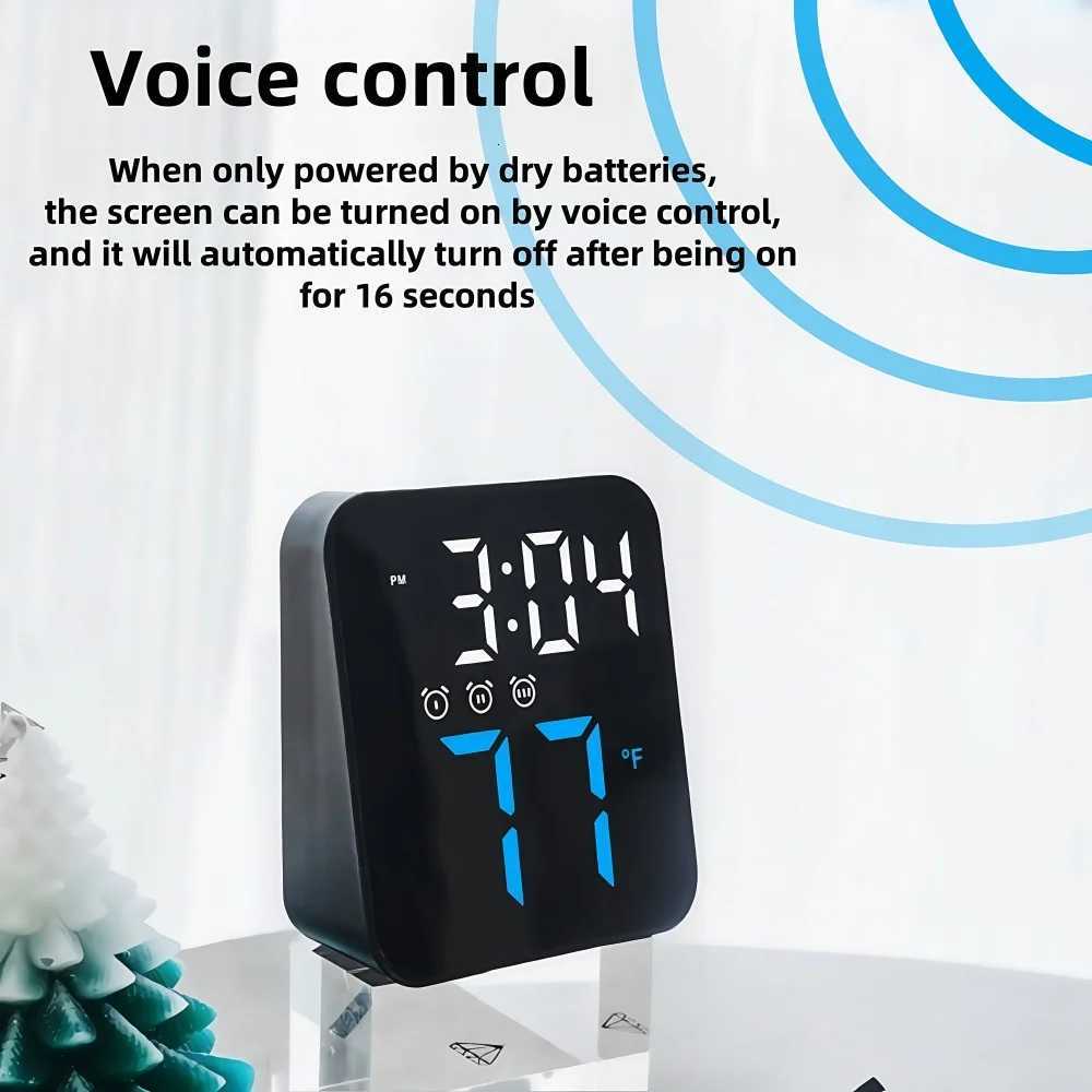 Digital Table clock Desk decoration and accessories Wall Alarm clock bedside desk table alarm clock timepiece electronic clock M251205 - view 5