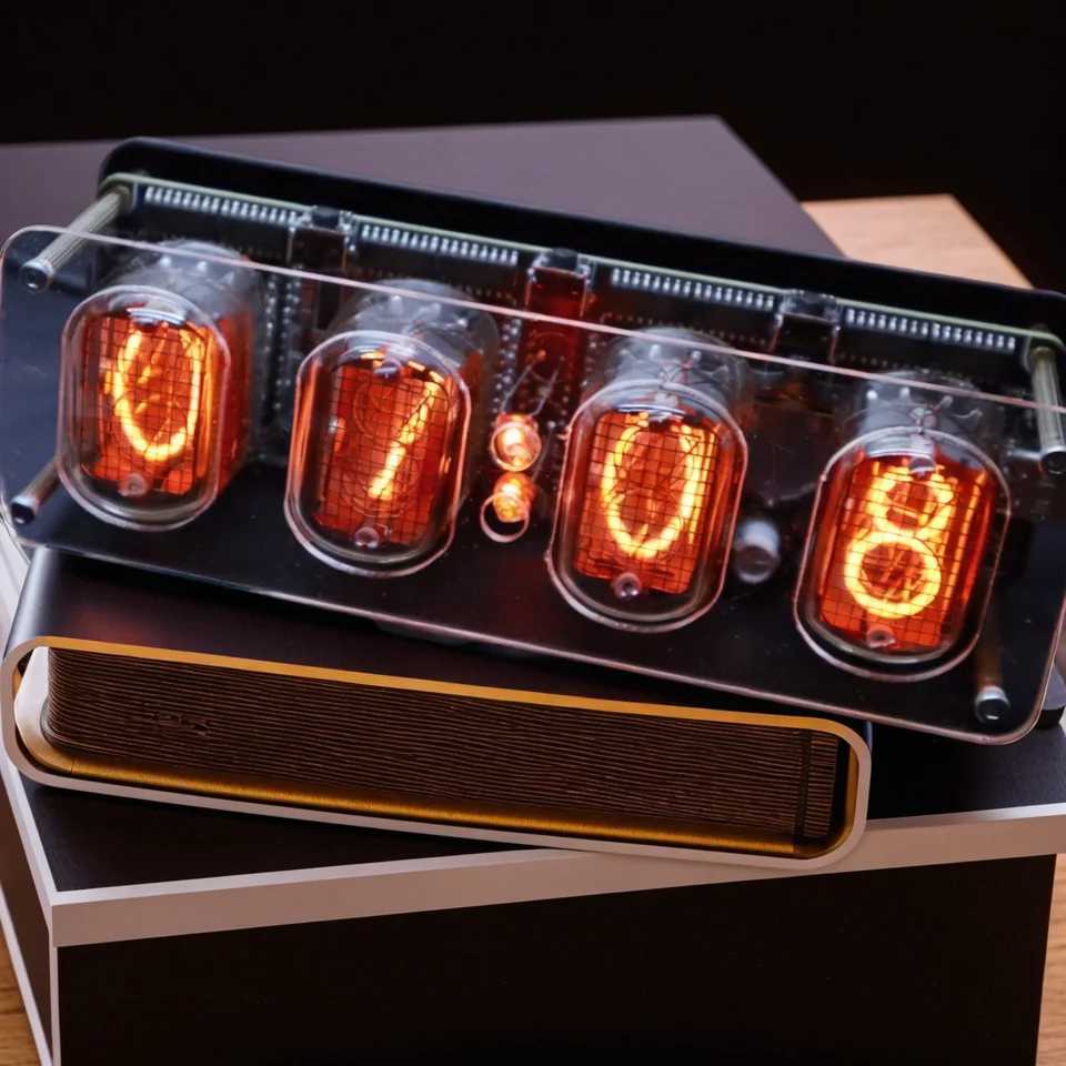 Smart IN12 Nixie Tube Clock Retro Desk Alarm with Multiple BacklightUSB-C Gift M251205