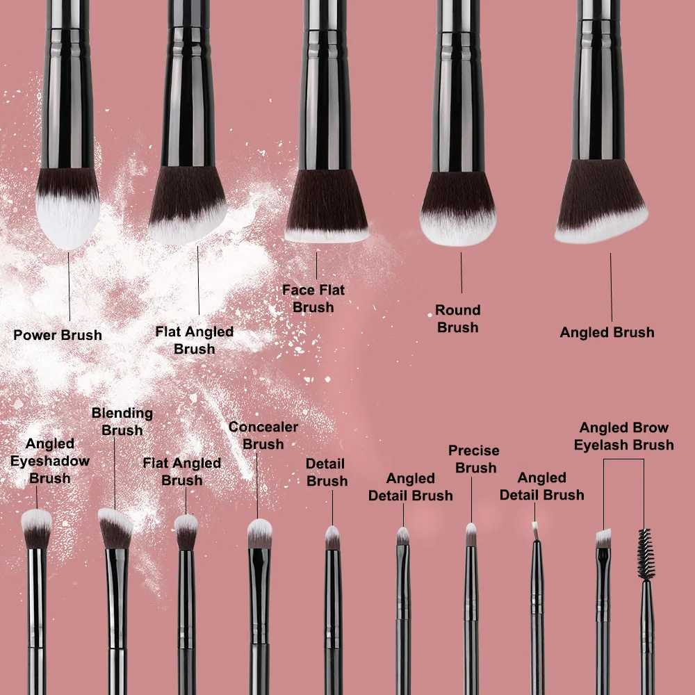 NEW 14PCS Makeup Brushes Set Soft Fluffy Foundation Blush Powder Eyeshadow Blending Female Cosmetics Beauty Tool Christmas giftT251205