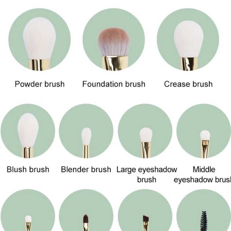 Professional 10Pcs Makeup Brush Set Soft Bristles Including Powder Brush Foundation Brush For Face Eyes And Beauty ToolsT251205
