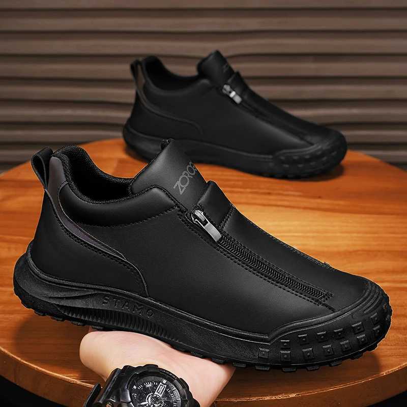 Designer Leather Mens Casual Shoes Luxury Comfort Running Sneakers Outdoor Lightweight Men Ankle Boots Anti Slip Walking Shoes W251205