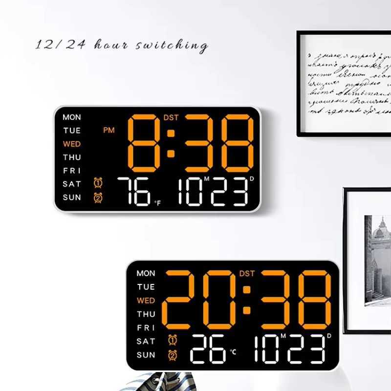 Multifunction LED Desk Alarm Clock Display Temperature Humidity Clock Automatic Calibration WIFI Digital Clock M251205 - view 6
