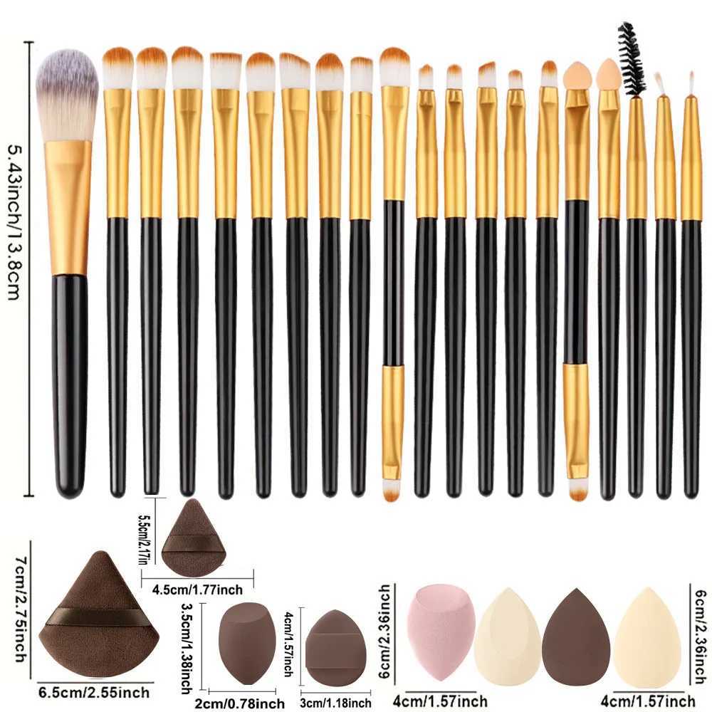 8/22/34Pcs Makeup Brush Set Portable Soft Eyeshadow Brushes Powder Foundation Brush Multipurpose Blending Cosmetic Beauty ToolT251205