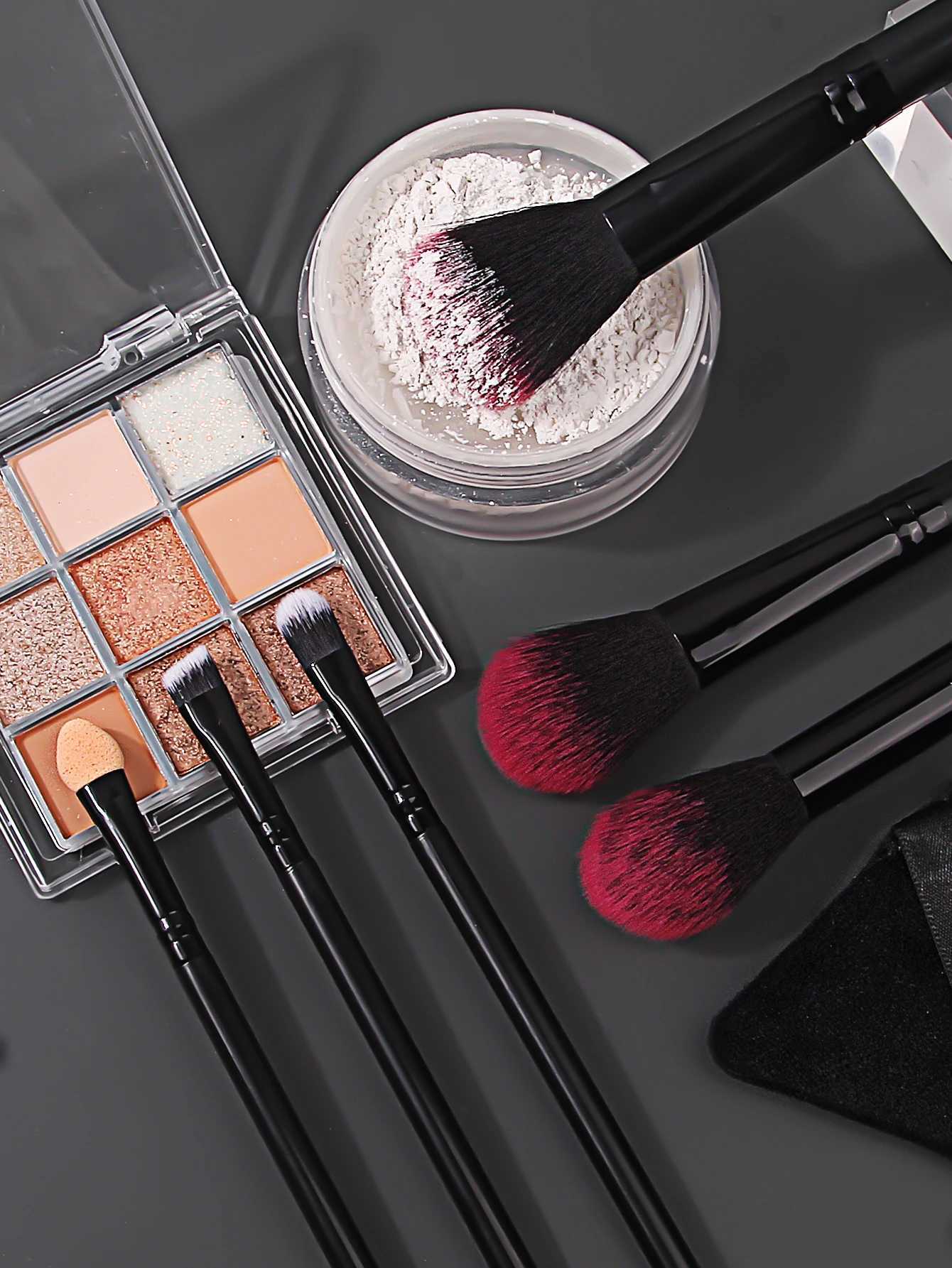 16PCS Blush brush sponge eyeshadow brush eyeliner brush makeup brush set Soft makeup sponge egg powder puffT251205
