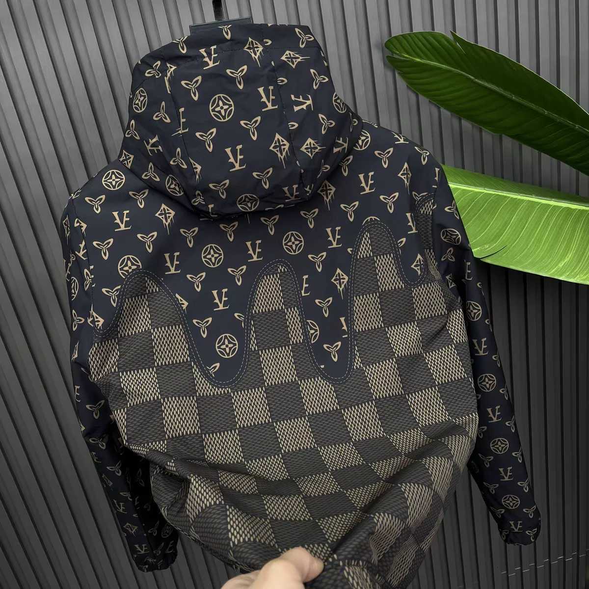 Spring and Autumn luxury Mens Double-sided Jacket Trend Popular Casual Contrast Hooded Jacket H251212