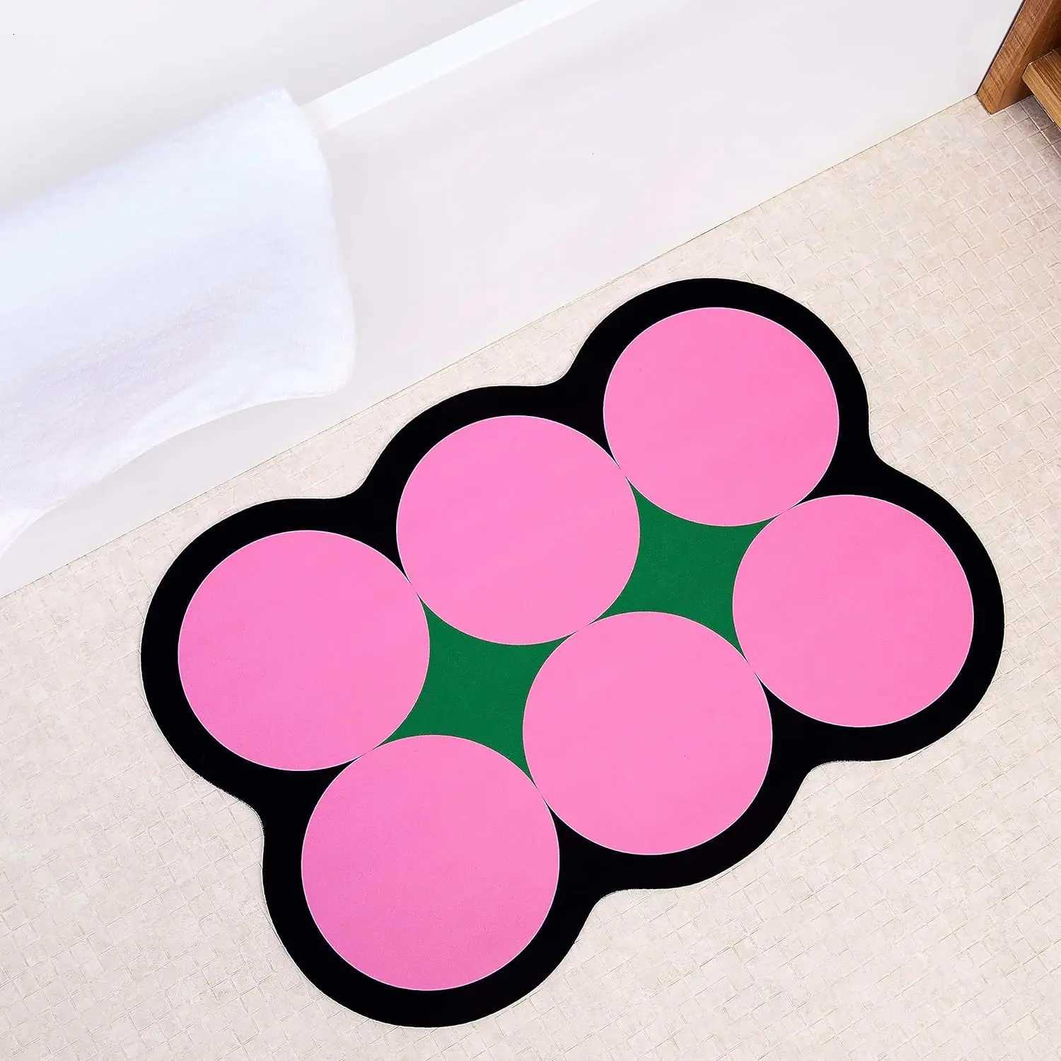 VIKAMA Modern Simple Air Geometry Diatom Mud Mat Bath Water Absorbent Easy To Dry Non-Slip Foot Mat Bath Household Door Mat H251205