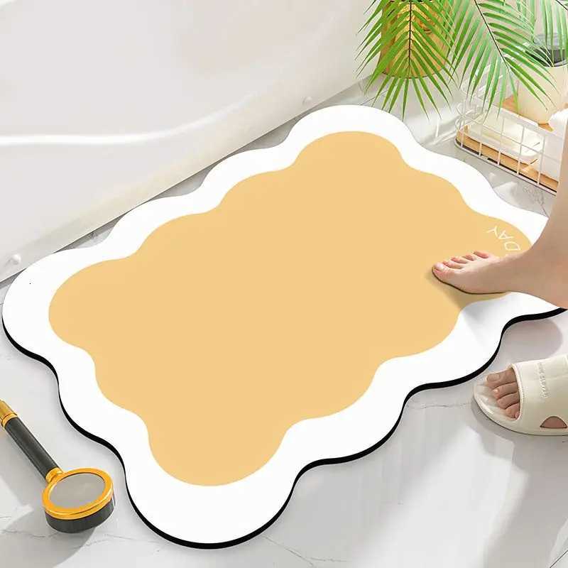 Bathroom diatom mud floor mat toilet carpet toilet door toilet water-absorbing non-slip foot mat entry door mat H251205