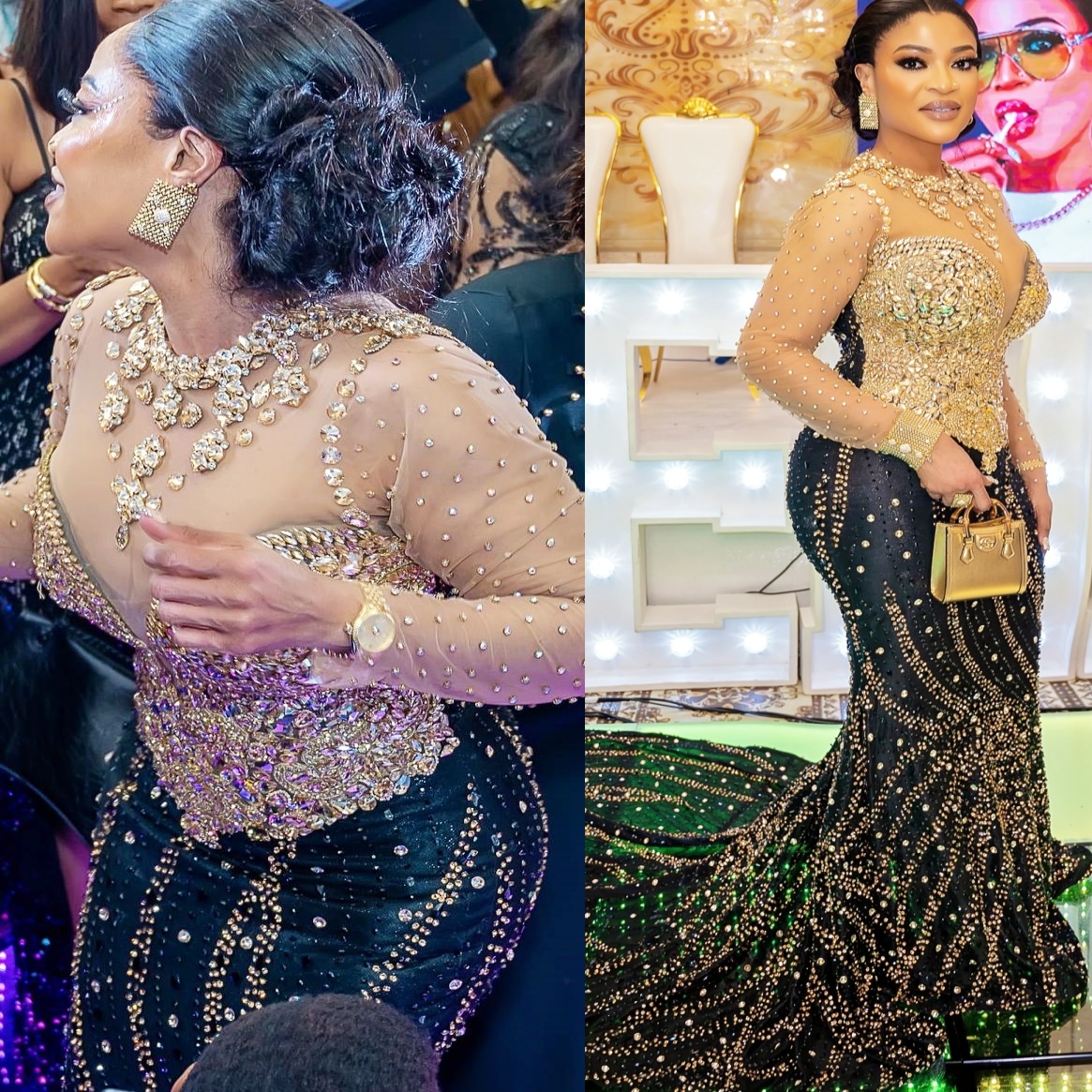 Aso Ebi Black Mermaid Prom Dresses 2026 Beaded Crystals Full Sleeves Evening Formal Party Second Birthday Engagement Gowns Plus Size Dress For Special