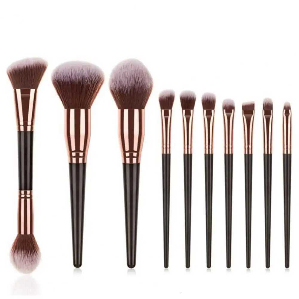 15pcs Champagne Makeup Brushes Set for Cosmetic Foundation Powder Blush Eyeshadow Kabuki Blending Make Up Brush Beauty ToolT251205