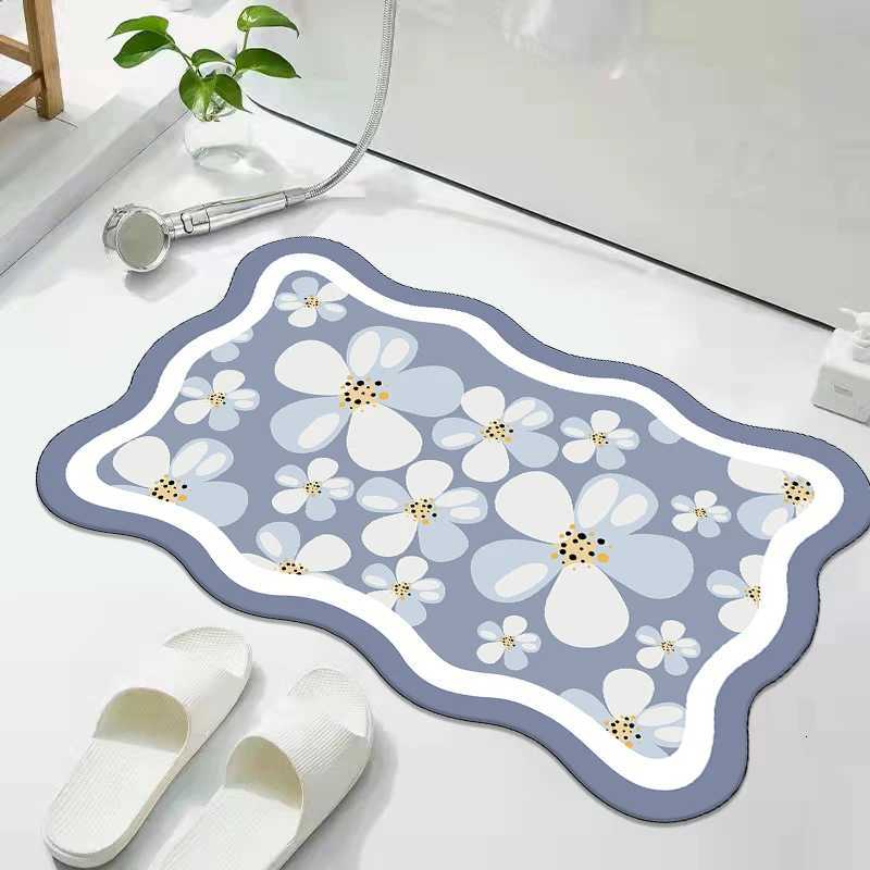 Hard diatom mud floor mat bathroom door absorbent mat toilet bathroom quick drying toilet diatomite floor mat H251205