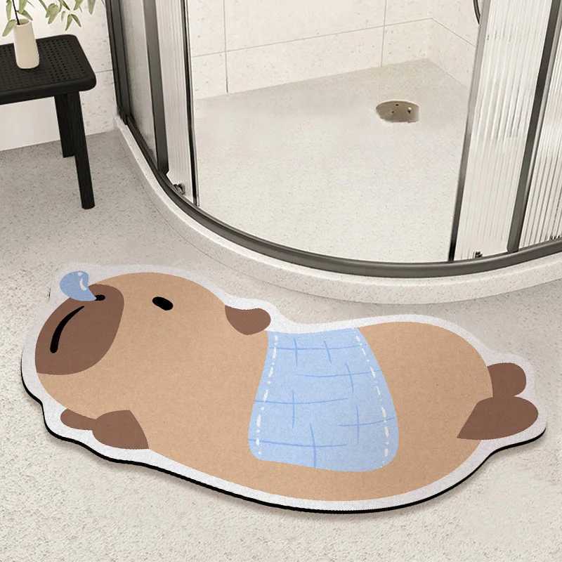 Floor mat bathroom diatom mud absorbent mat household non-slip waterproof foot mat bathroom bath can be customized H251205