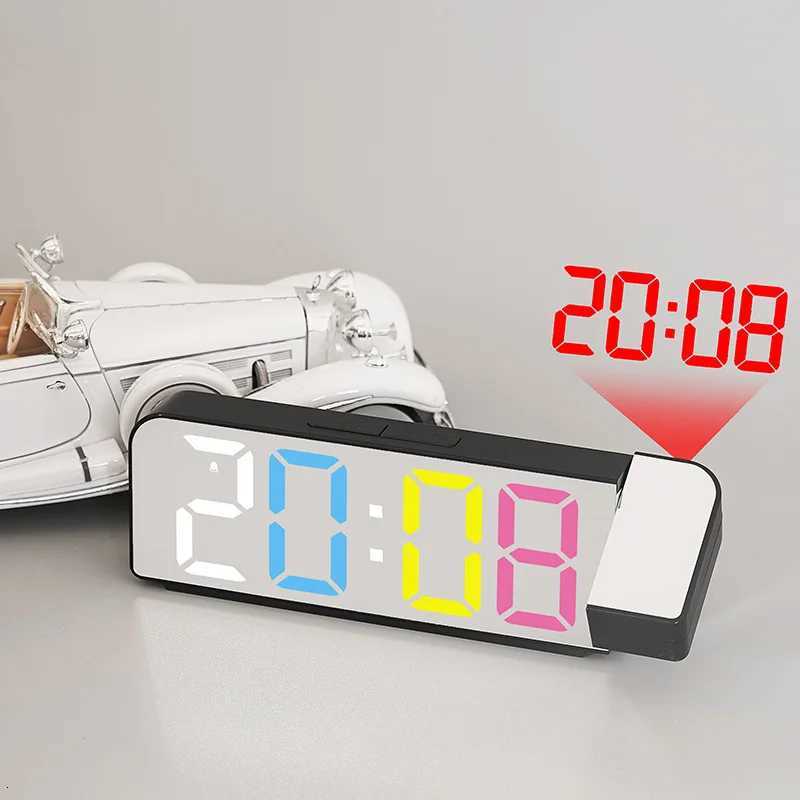 Large Digital Wall Clock Digital Alarm Clock 180 Arm Projection Alarm Clock Time Temperature Memory Table Clock 2 Display Modes M251205 - view 6