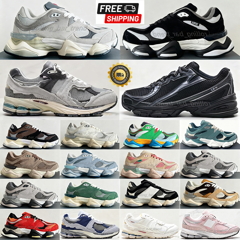 Designer trainers 9060 men women 2002r running shoes 1906 530 327 triple black cat suede sea salt arctic grey raincloud pink sneakers 36-45