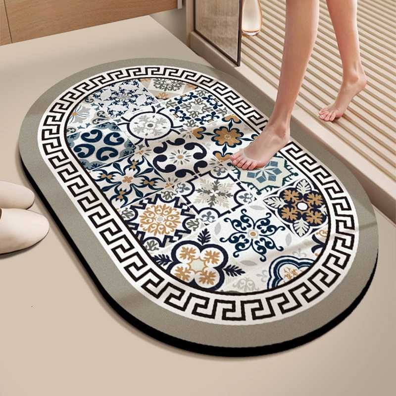 VIKAMA Water-absorbent Non-slip Diatomaceous Earth Floor Mats Feet Mats Bathroom Toilet and Bathroom Doorway Applicable H251205