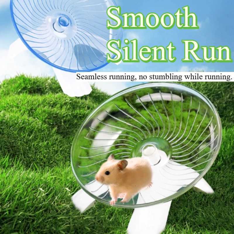 Silent Hamster Exercise Wheel - Ultra Quiet Spinning Flying Saucer Design for Mice Hedgehogs Safe Comfortable Small Pet M251205