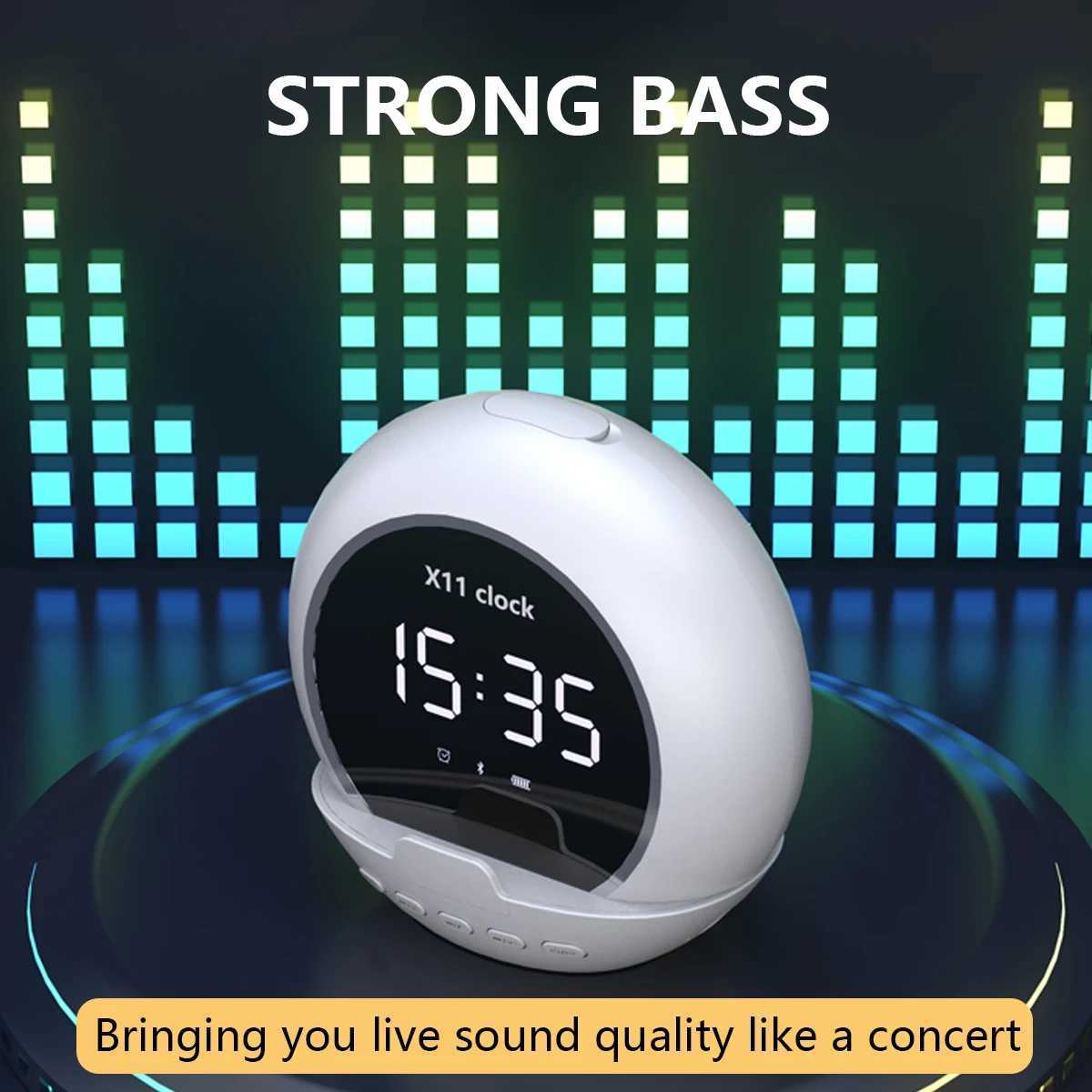 Digital Alarm Clock Portable Bluetooth Speaker Temperature Display Music Player Rechargeable for Home Outdoors Travel Bathroom M251205 - view 5