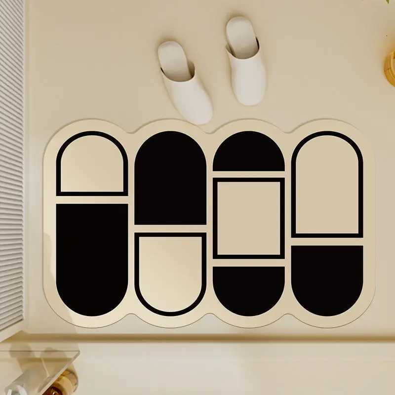 Luxury Diatomite Bathroom Shower Bath Mat Absorbent Foot Mats Non-slip Quick Dry Toilet Rugs Carpet Doormat Washable H251205