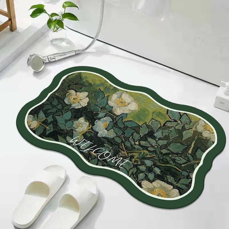 French premium toilet absorbent floor mat diatom mud bathroom door non-slip mat toilet floor mat H251205