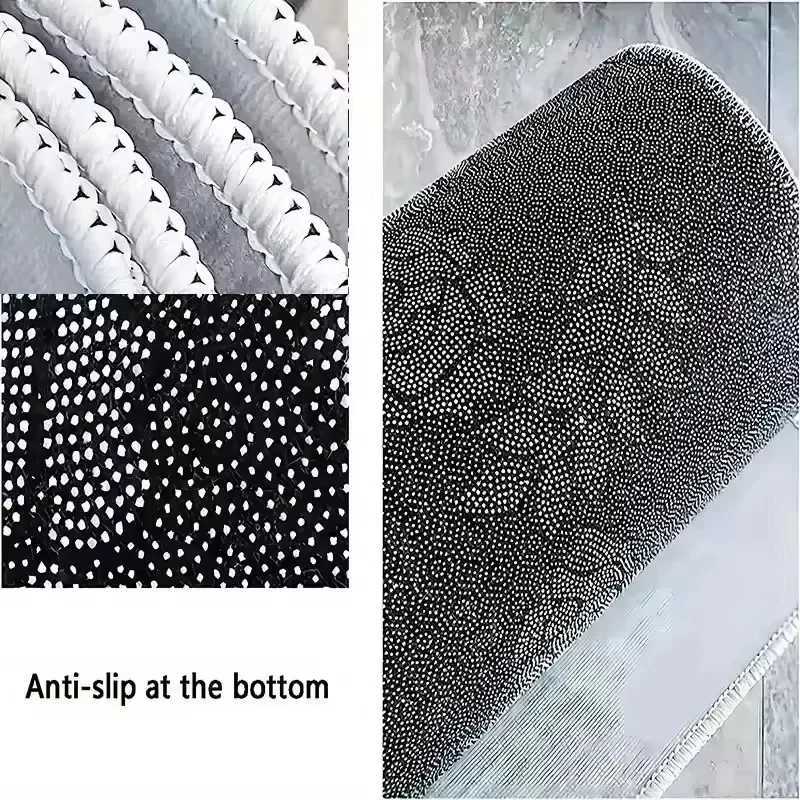 VIKAMA Cartoon Crystal Velvet Floor Mat - Easy to Absorb Water and Clean Cute Puppy Rug Washable for Home Decoration H251205