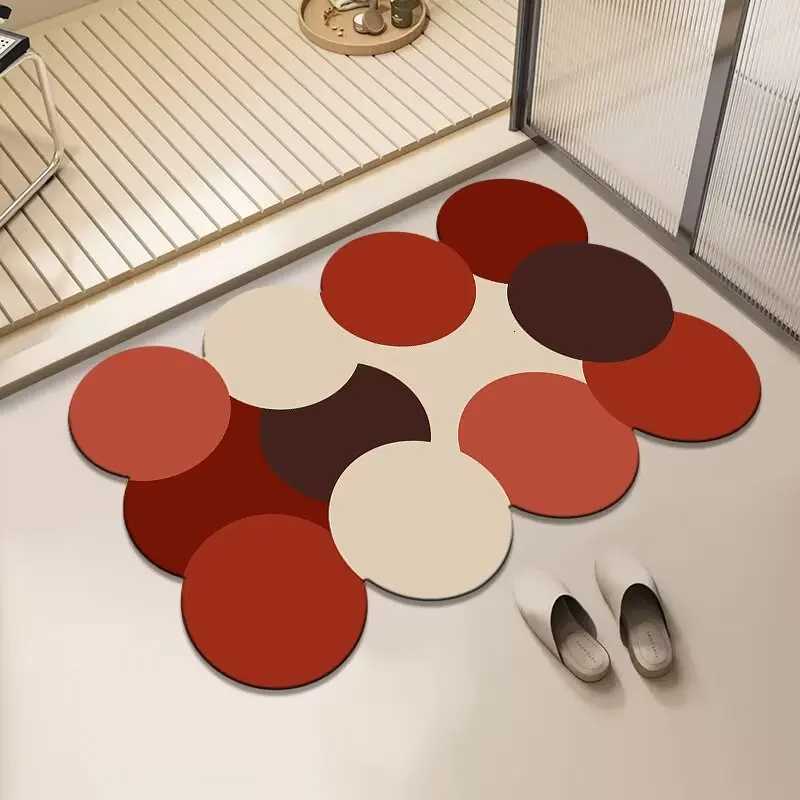 Bathroom floor mat diatom mud absorbent foot mat non-slip carpet toilet toilet door shower room mat H251205