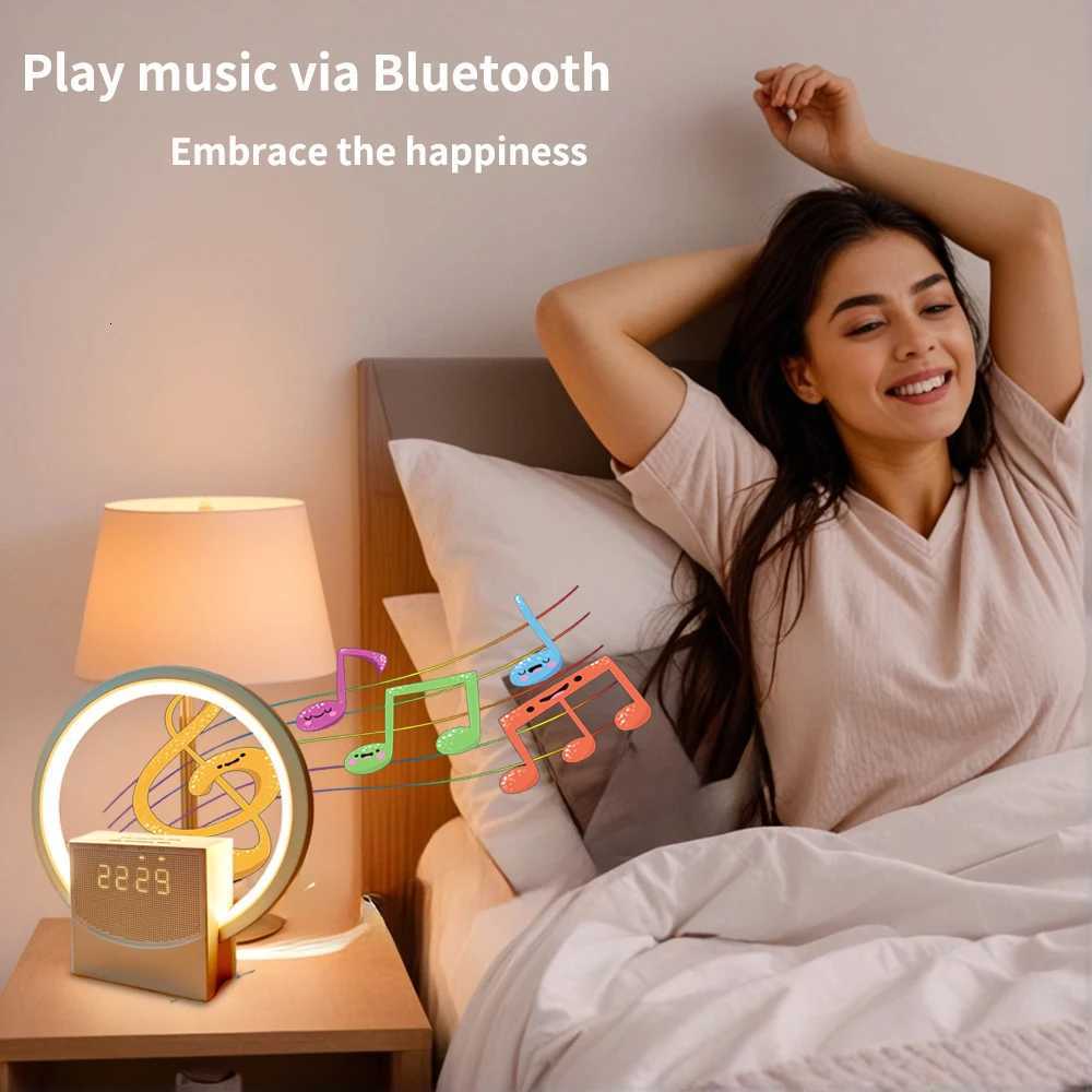 Sunrise Simulation Alarm Clock with Bluetooth Speaker White Noise Machine LED Desk Night Light Home Office Decor for Bedroom M251205 - view 4
