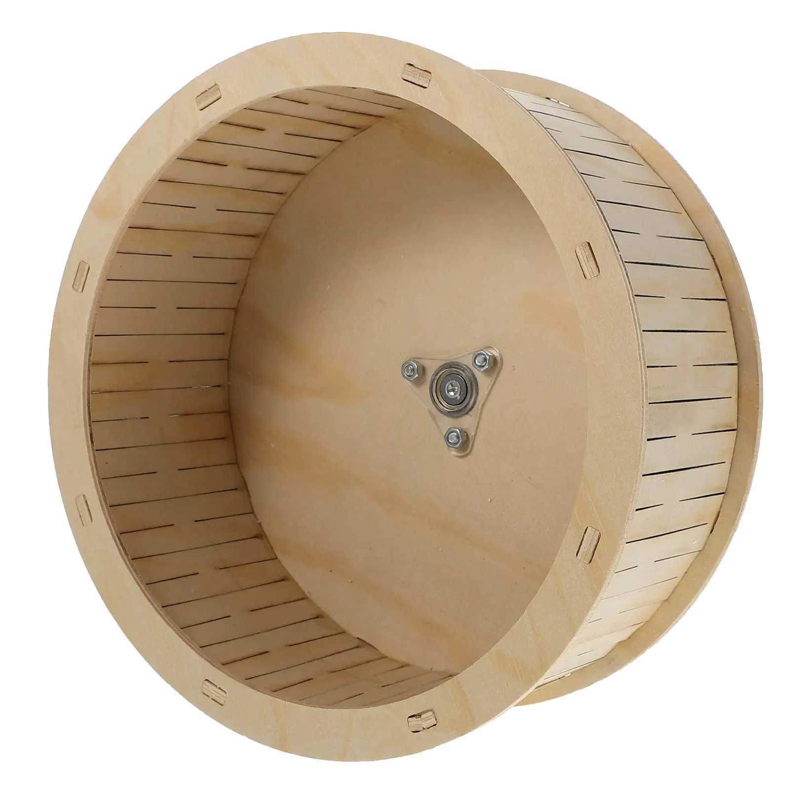 22Cm Natural Wood Hamster Wheel Toy Durable Wooden Running Exercise Wheel Silent Bearing Chinchilla Guinea Pig Syrian Hamster M251205