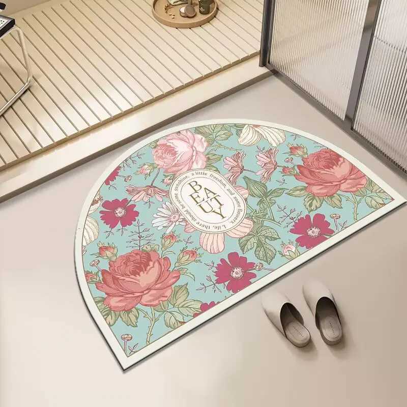 Bathroom floor mat diatom mud absorbent foot mat non-slip carpet toilet toilet door shower room mat H251205