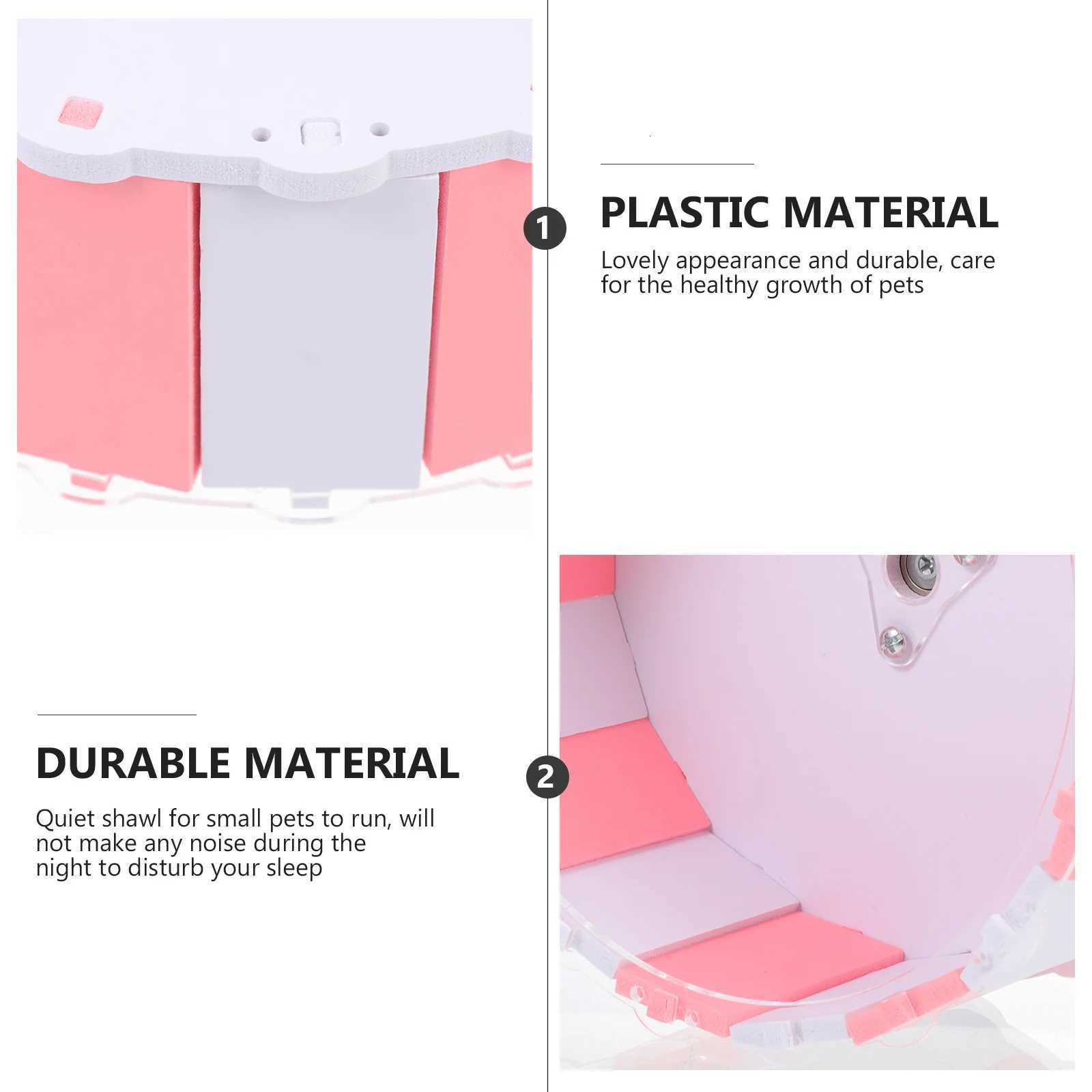 1pc Silent Hamster Running Wheel Colored Small Animal Exercise For Mice Squirrel Pet Supplies Quiet Plaything No Bracket M251205